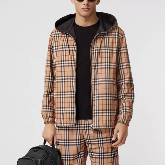 Burberry Other - BURBERRY Reversible Vintage Check Polyester Jacket